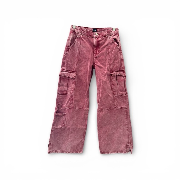 GAP Other - GAP Kids Red Washed Cargo Jeans